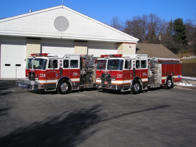 Engine 258 & Engine 257 outside Station 4